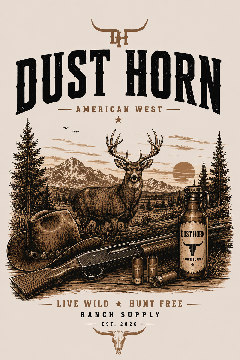 T-shirt Dust Horn — High Country Hunt