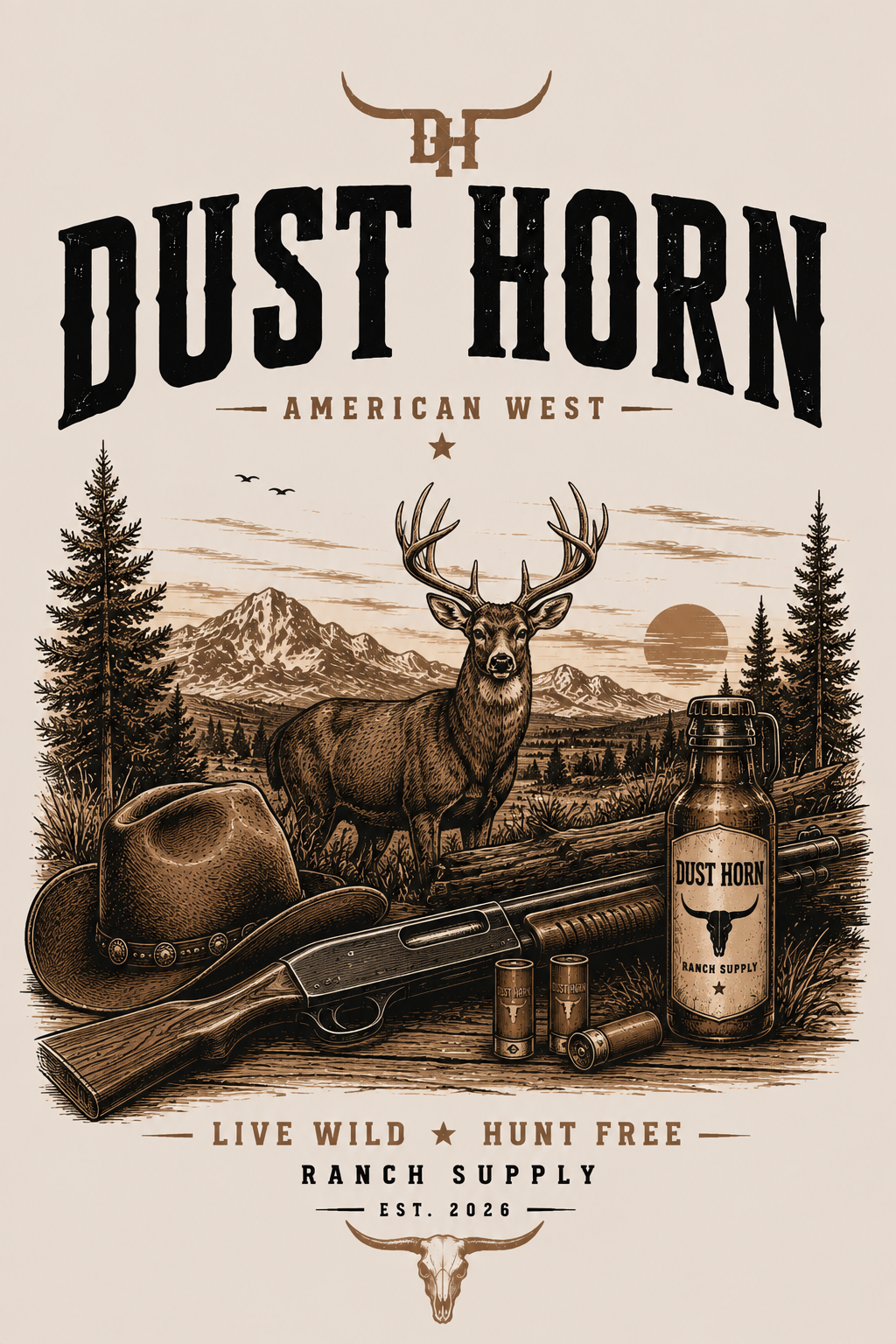 T-shirt Dust Horn — High Country Hunt